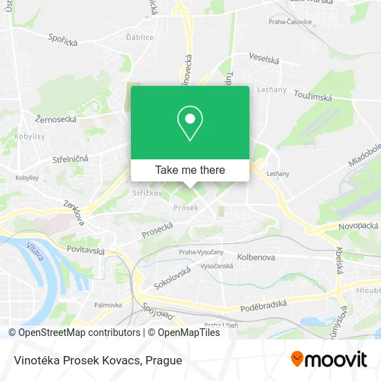 Карта Vinotéka Prosek Kovacs