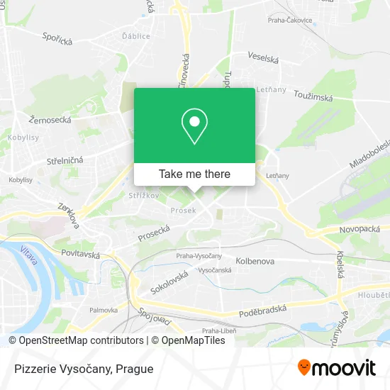 Карта Pizzerie Vysočany