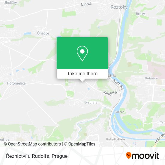 Карта Řeznictví u Rudolfa