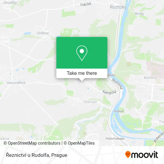 Карта Řeznictví u Rudolfa