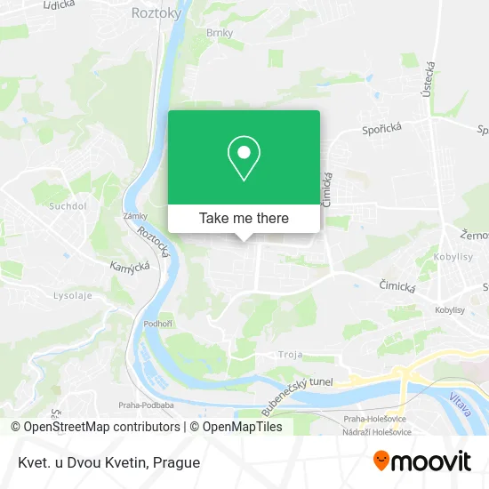 Карта Kvet. u Dvou Kvetin