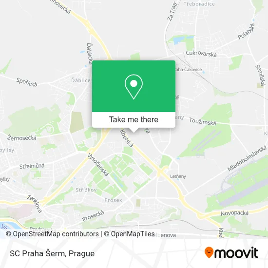 SC Praha Šerm map