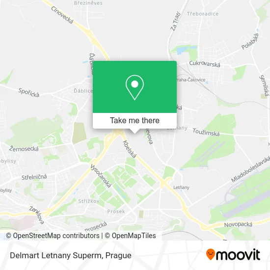 Карта Delmart Letnany Superm