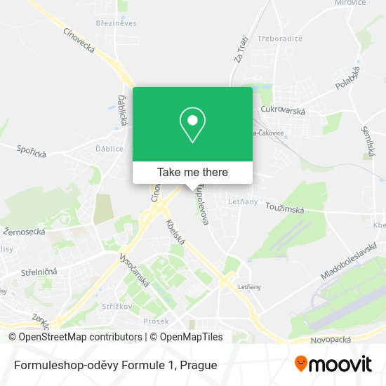 Карта Formuleshop-oděvy Formule 1