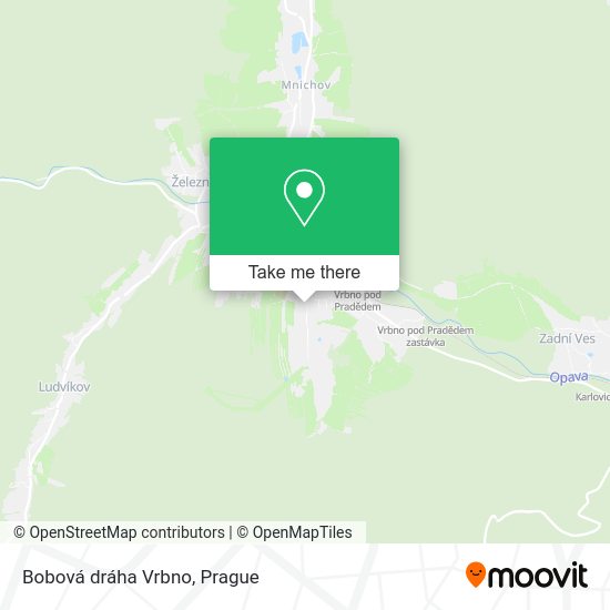 Карта Bobová dráha Vrbno