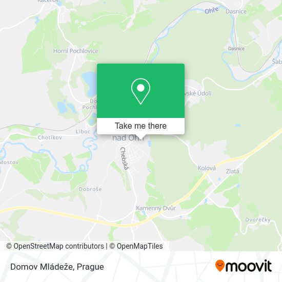 Карта Domov Mládeže