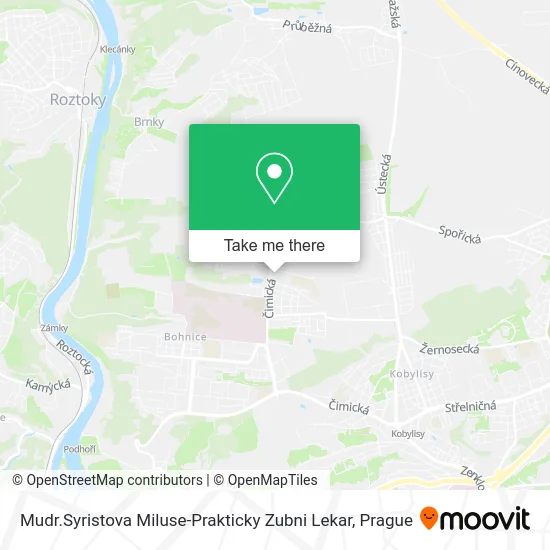 Карта Mudr.Syristova Miluse-Prakticky Zubni Lekar