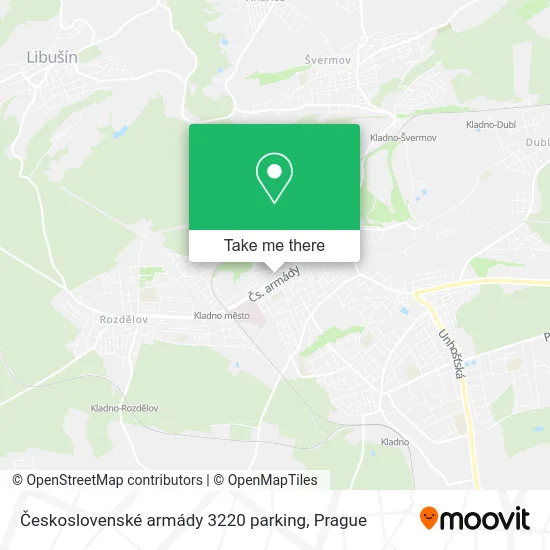Карта Československé armády 3220 parking