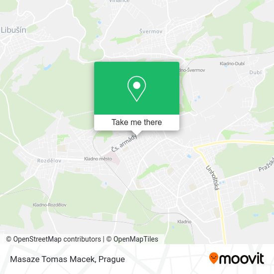 Карта Masaze Tomas Macek