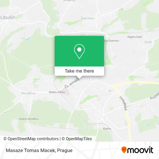 Masaze Tomas Macek map