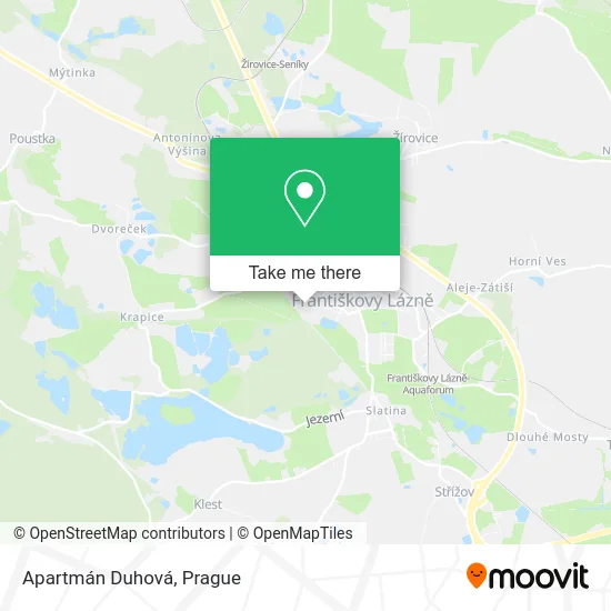 Карта Apartmán Duhová