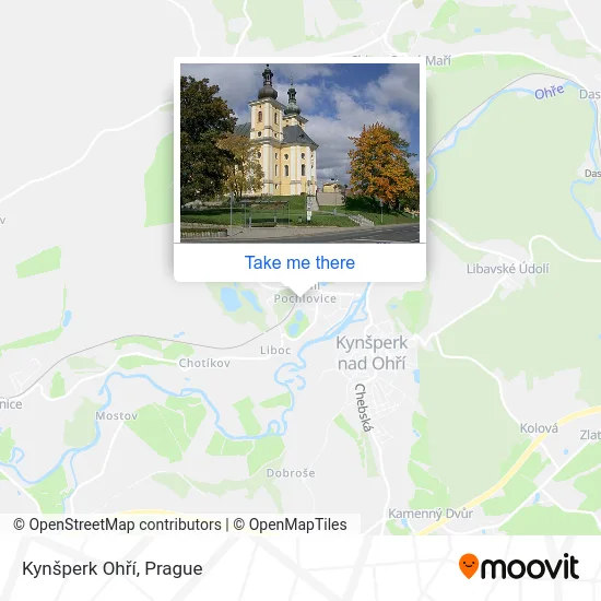 Kynšperk Ohří map