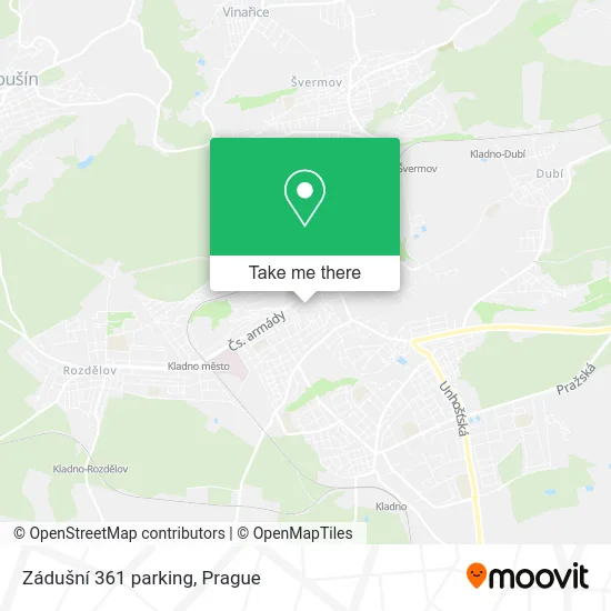 Карта Zádušní 361 parking