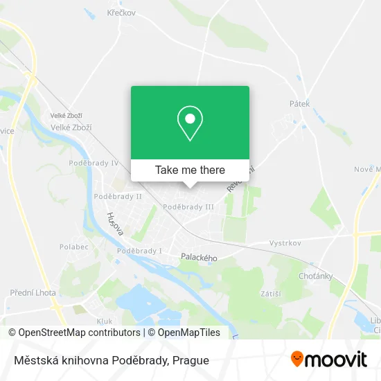 Карта Městská knihovna Poděbrady