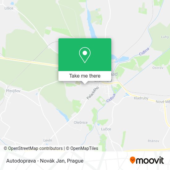Карта Autodoprava - Novák Jan
