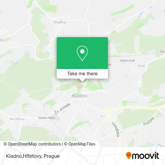 Карта Kladno,Hřbitovy