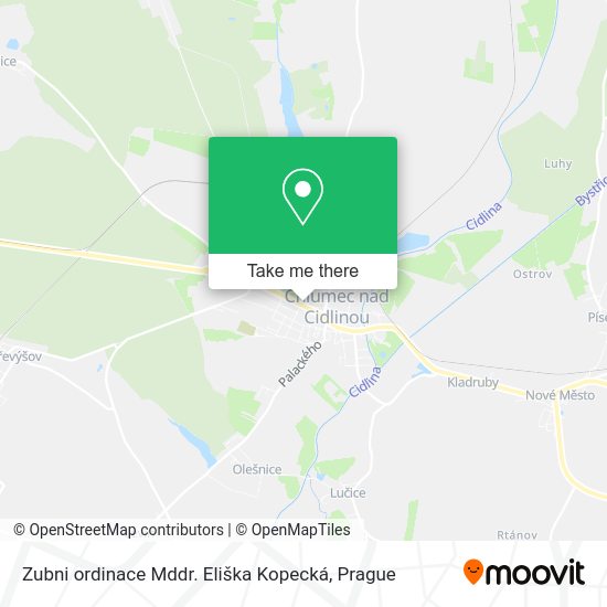 Карта Zubni ordinace Mddr. Eliška Kopecká