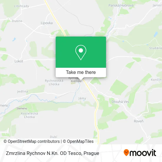 Карта Zmrzlina Rychnov N.Kn. OD Tesco