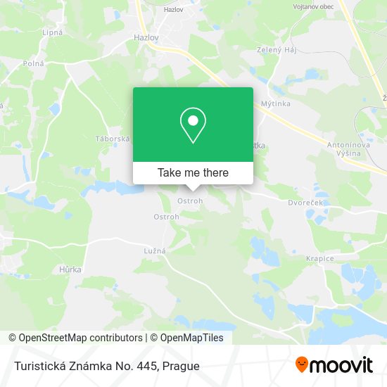 Карта Turistická Známka No. 445
