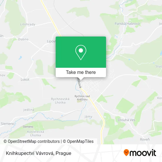 Карта Knihkupectví Vávrová