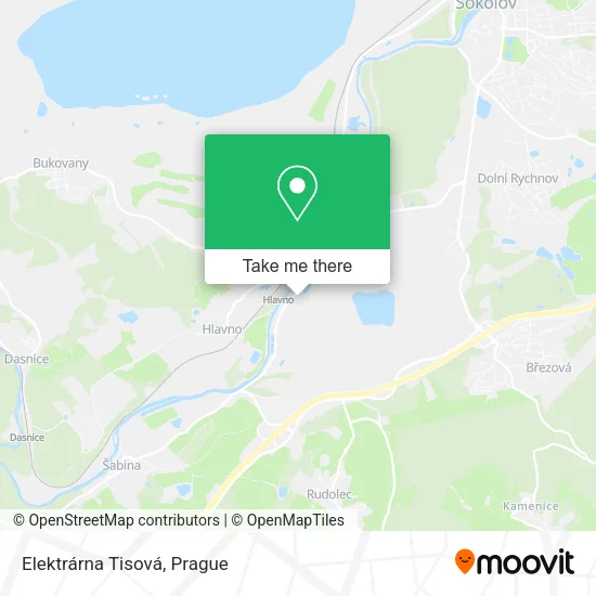 Карта Elektrárna Tisová