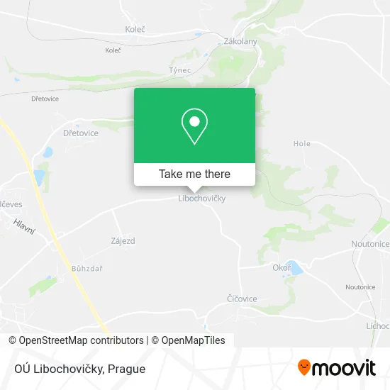 Карта OÚ Libochovičky
