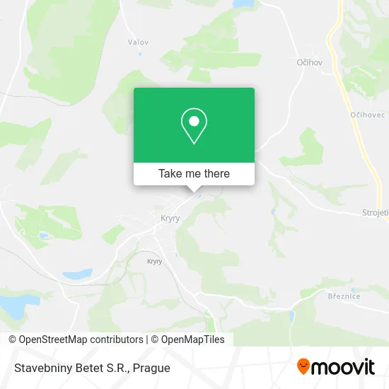 Карта Stavebniny Betet S.R.