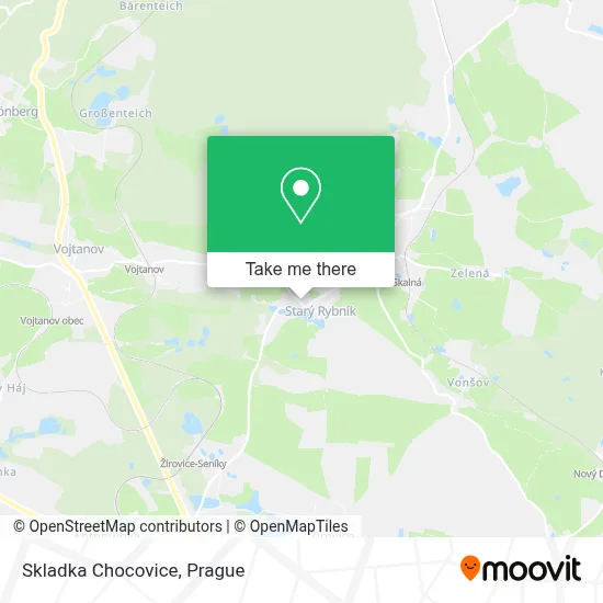 Skladka Chocovice map