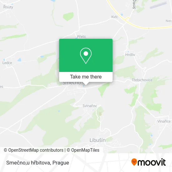 Карта Smečno,u hřbitova