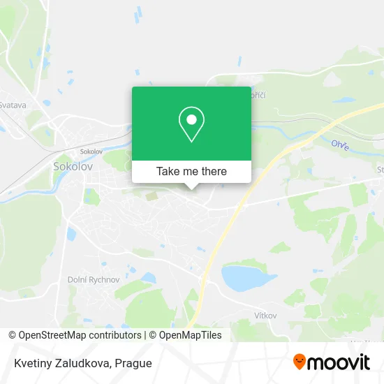 Карта Kvetiny Zaludkova