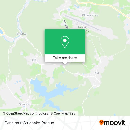 Карта Pension u Studánky