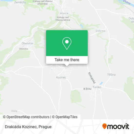 Drakiáda Kozinec map