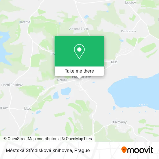 Карта Městská Středisková knihovna