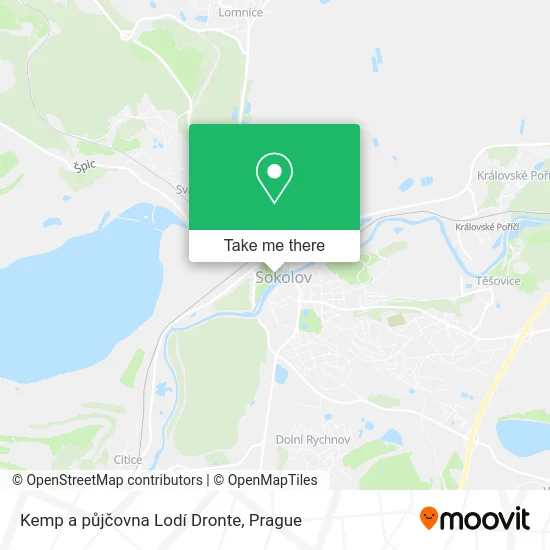 Карта Kemp a půjčovna Lodí Dronte