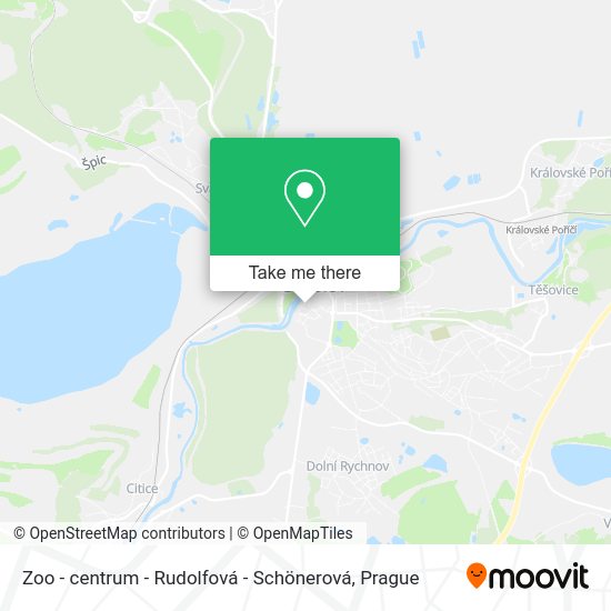 Карта Zoo - centrum - Rudolfová - Schönerová