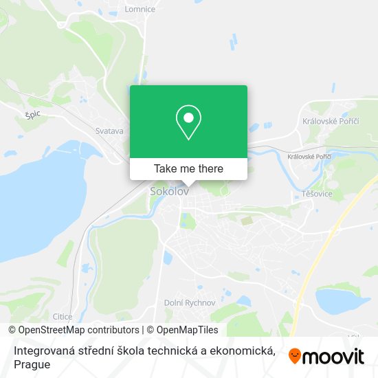 Карта Integrovaná střední škola technická a ekonomická