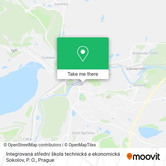 Карта Integrovaná střední škola technická a ekonomická Sokolov, P. O.