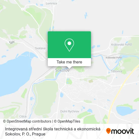 Карта Integrovaná střední škola technická a ekonomická Sokolov, P. O.