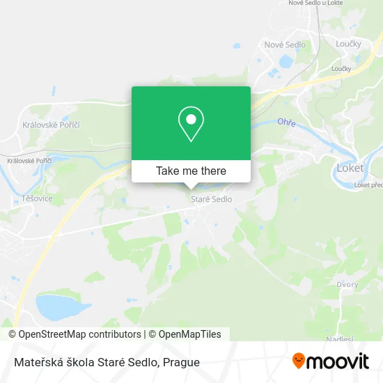 Карта Mateřská škola Staré Sedlo