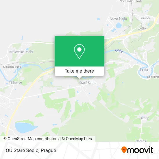 Карта OÚ Staré Sedlo
