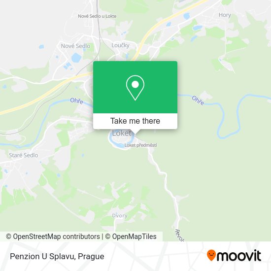 Карта Penzion U Splavu