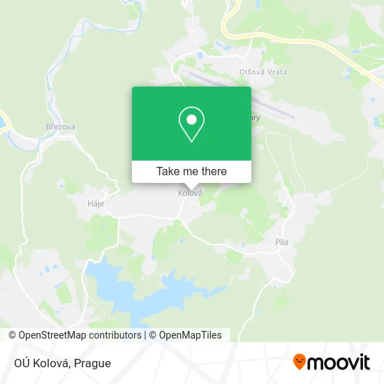 Карта OÚ Kolová
