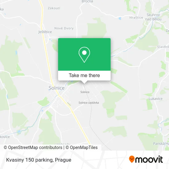 Карта Kvasiny 150 parking