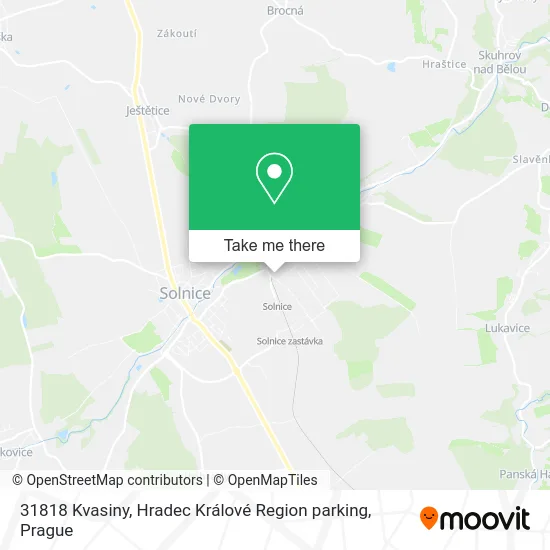 Карта 31818 Kvasiny, Hradec Králové Region parking
