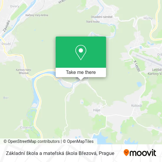 Карта Základní škola a mateřská škola Březová