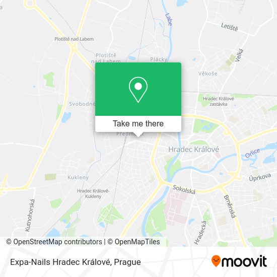 Карта Expa-Nails Hradec Králové