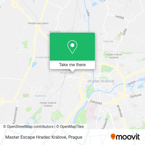 Карта Master Escape Hradec Králové
