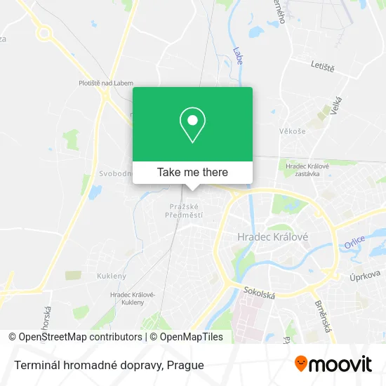 Карта Terminál hromadné dopravy