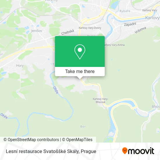 Карта Lesní restaurace Svatoššké Skály