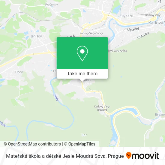 Карта Mateřská škola a dětské Jesle Moudrá Sova
